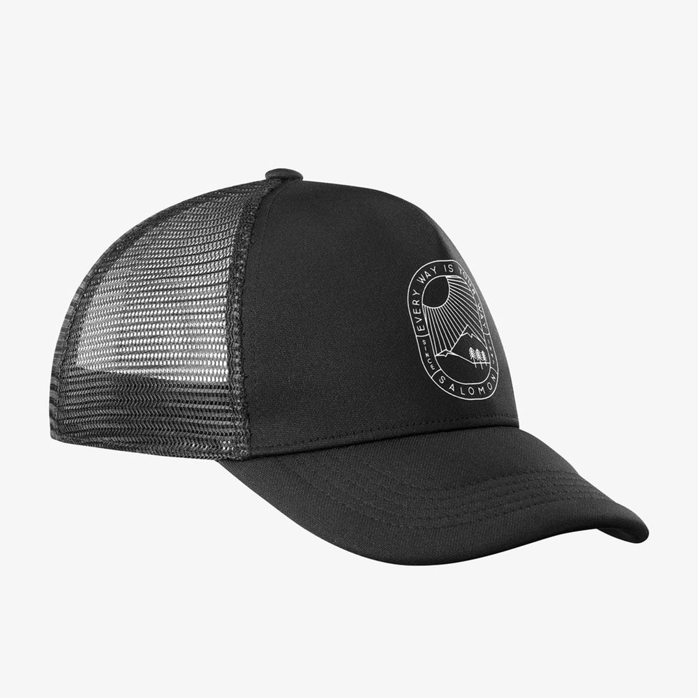 Salomon Singapore Womens Caps - SUMMER LOGO Black | 03682-PMXD